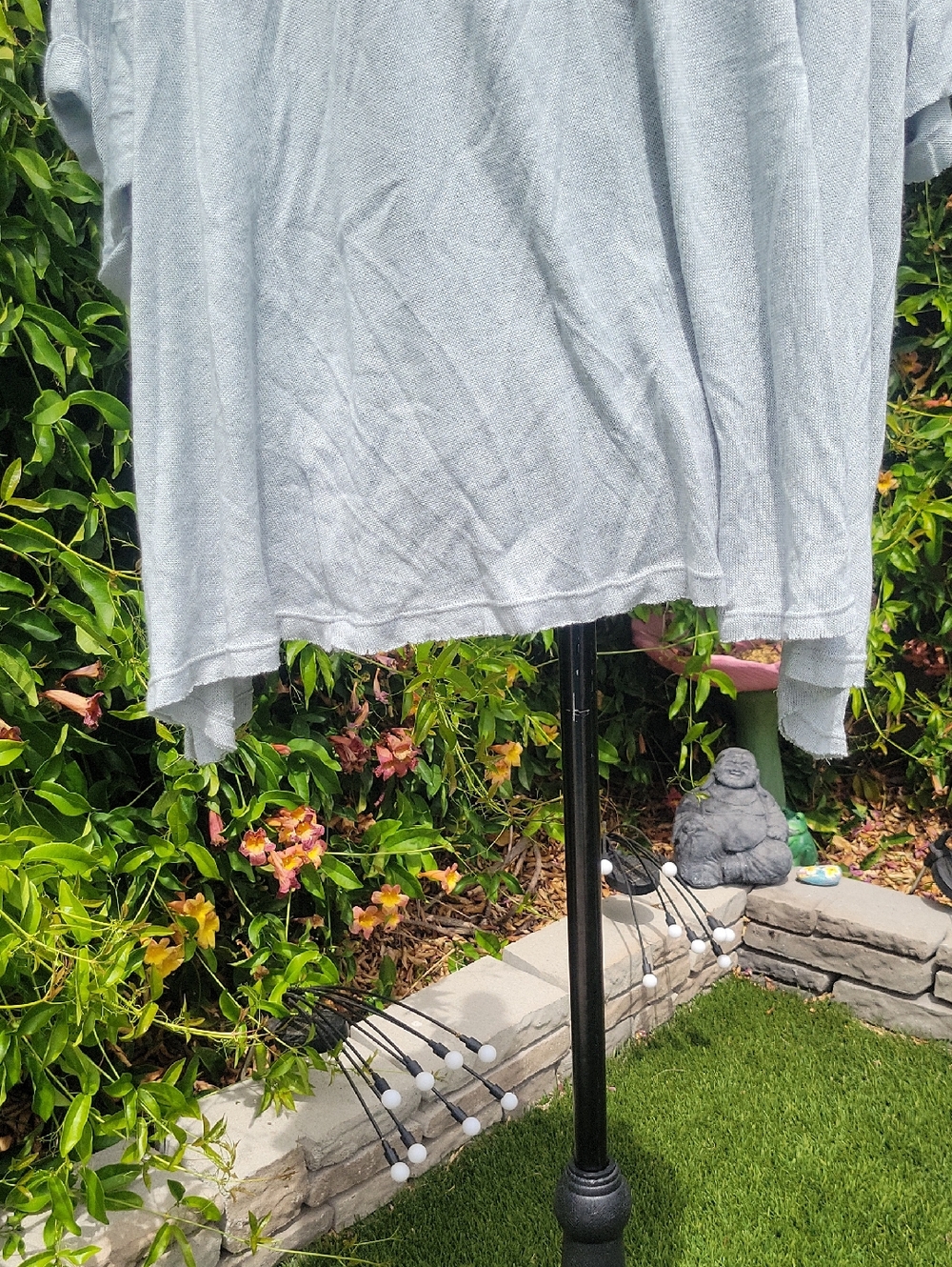 We The Free Collette Tee Crochet Yoke Short Sleeve Flowy Crop Top L - Picture 12 of 13